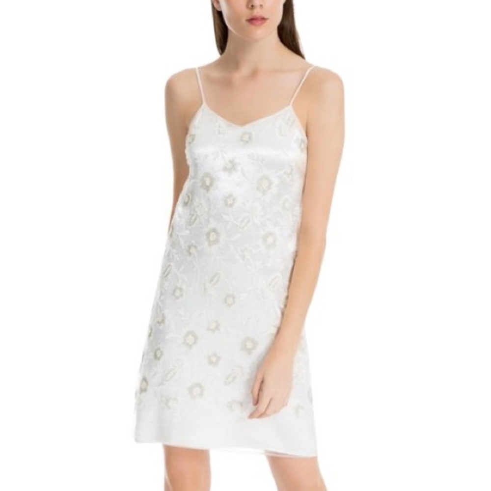 NWOT Max Studio White Beaded Minidress